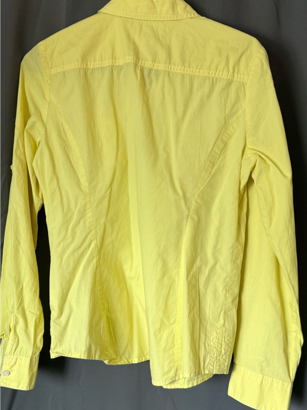 Tommy Hilfiger Women’s Yellow Button-Up Long-Sleeve Shirt - Picture 3 of 8
